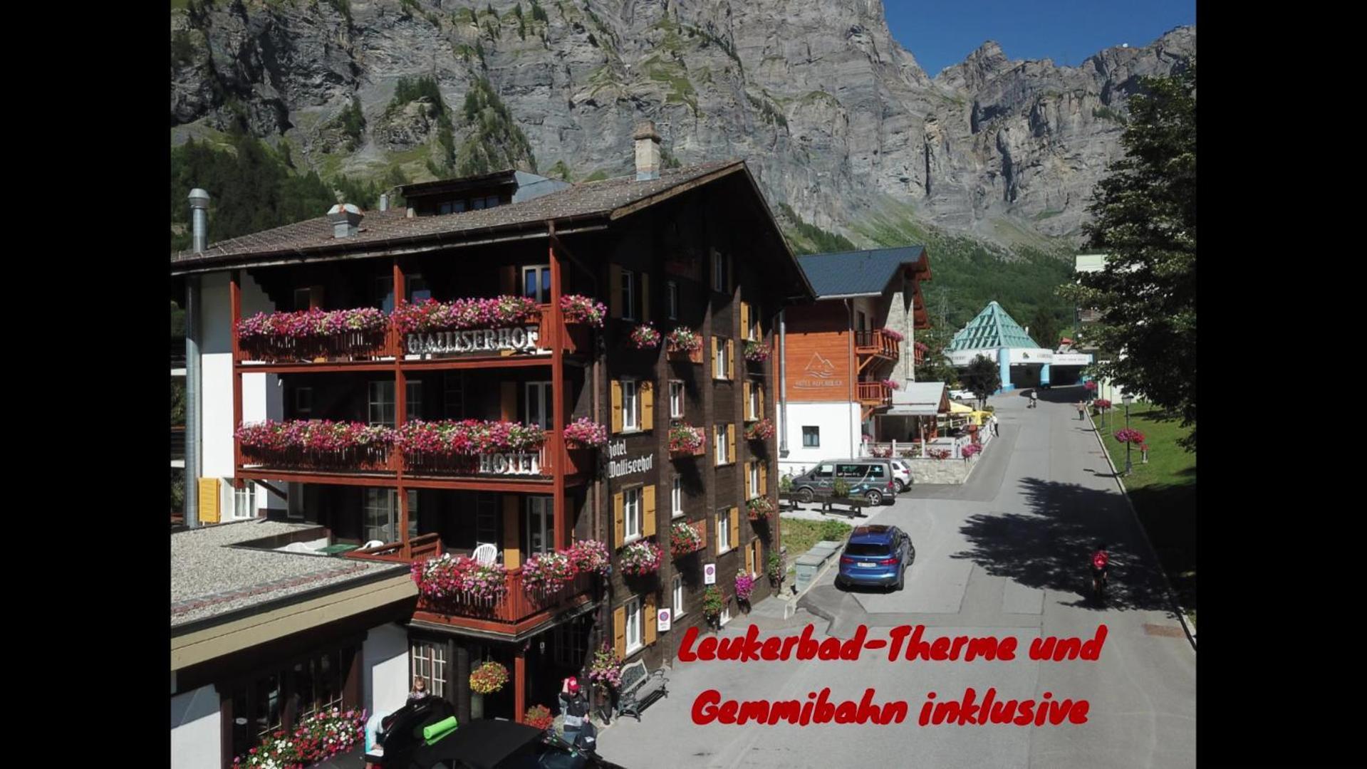 Hotel Walliserhof-Leukerbad-Therme エクステリア 写真